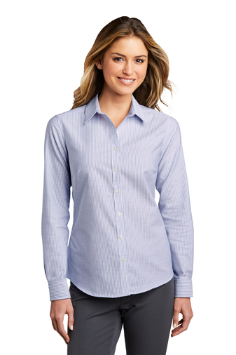 Port Authority® Ladies SuperPro™ Oxford Stripe Shirt