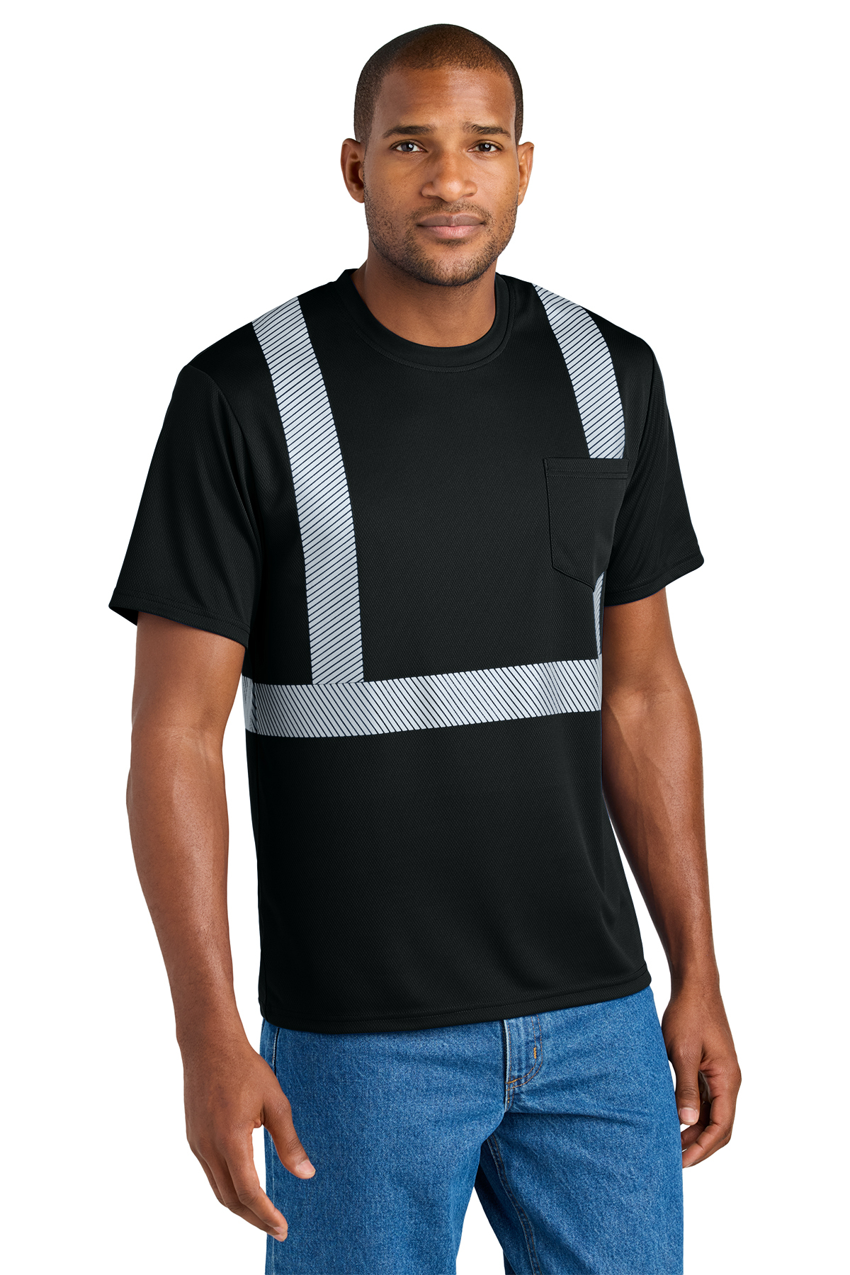 CornerStoneÂ® Enhanced Visibility Segmented Tape Tee