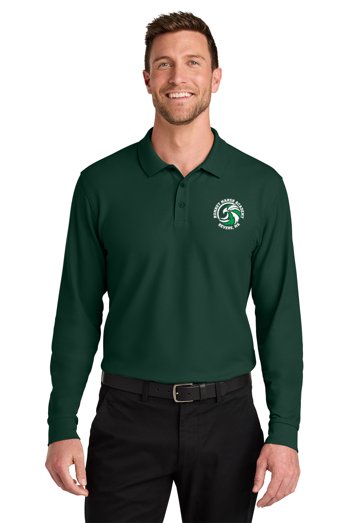 Rumney Marsh Academy School Adult Unisex Long Sleeve Polo