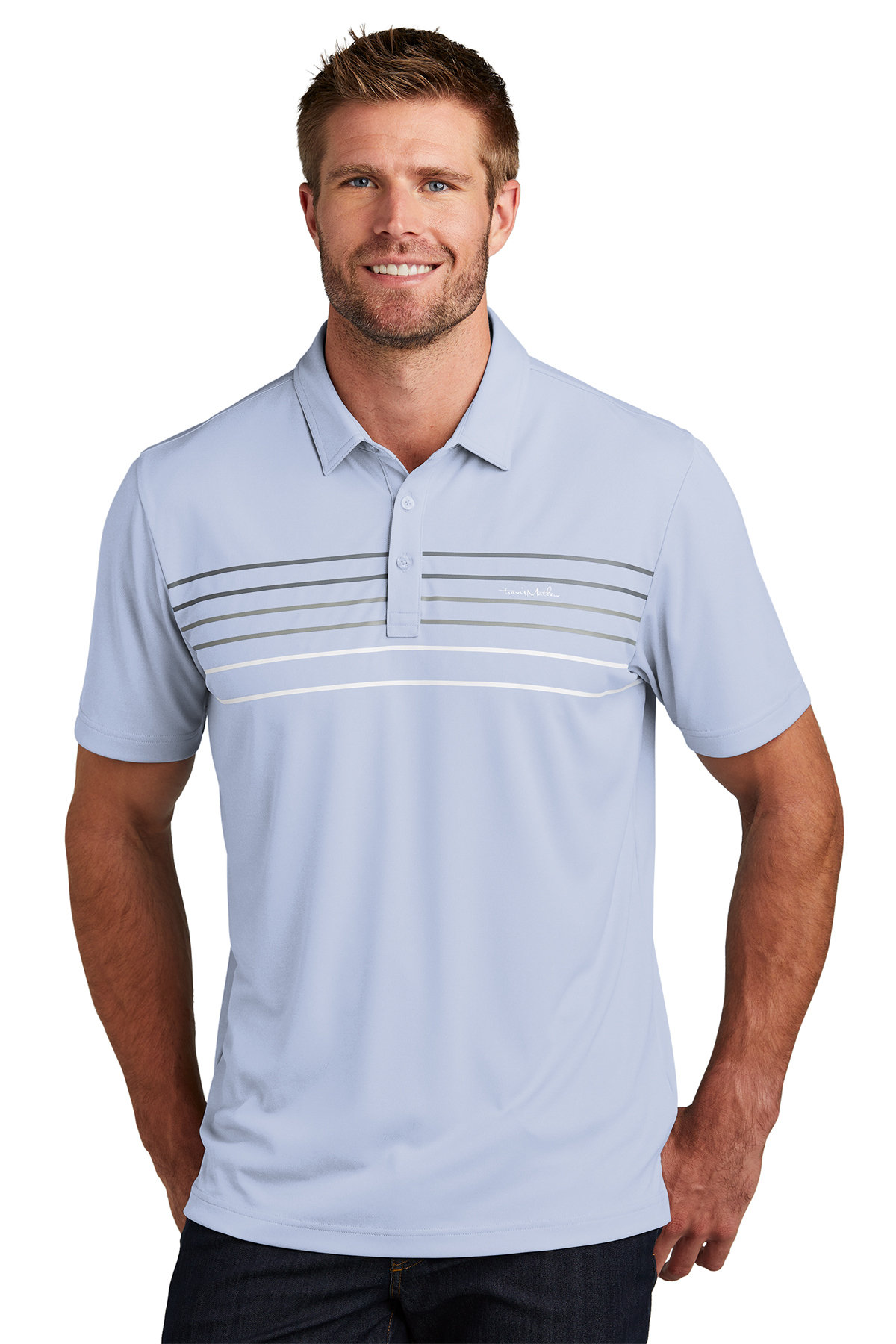  TravisMathew Coto Performance Chest Stripe Polo