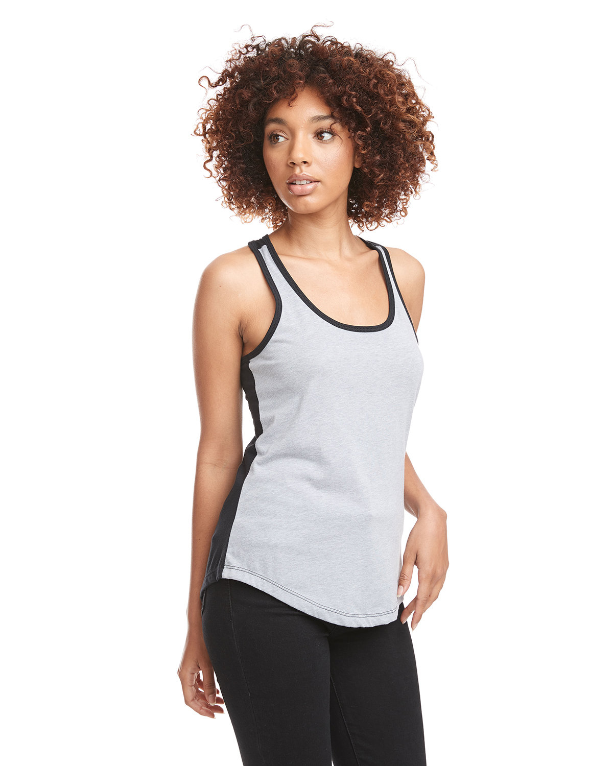 1534 Next Level Ladies\' Ideal Colorblock Racerback Tank