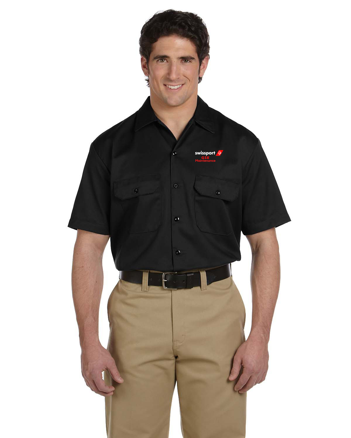 1574 Swissport  Dickies Unisex Short-Sleeve Work Shirt