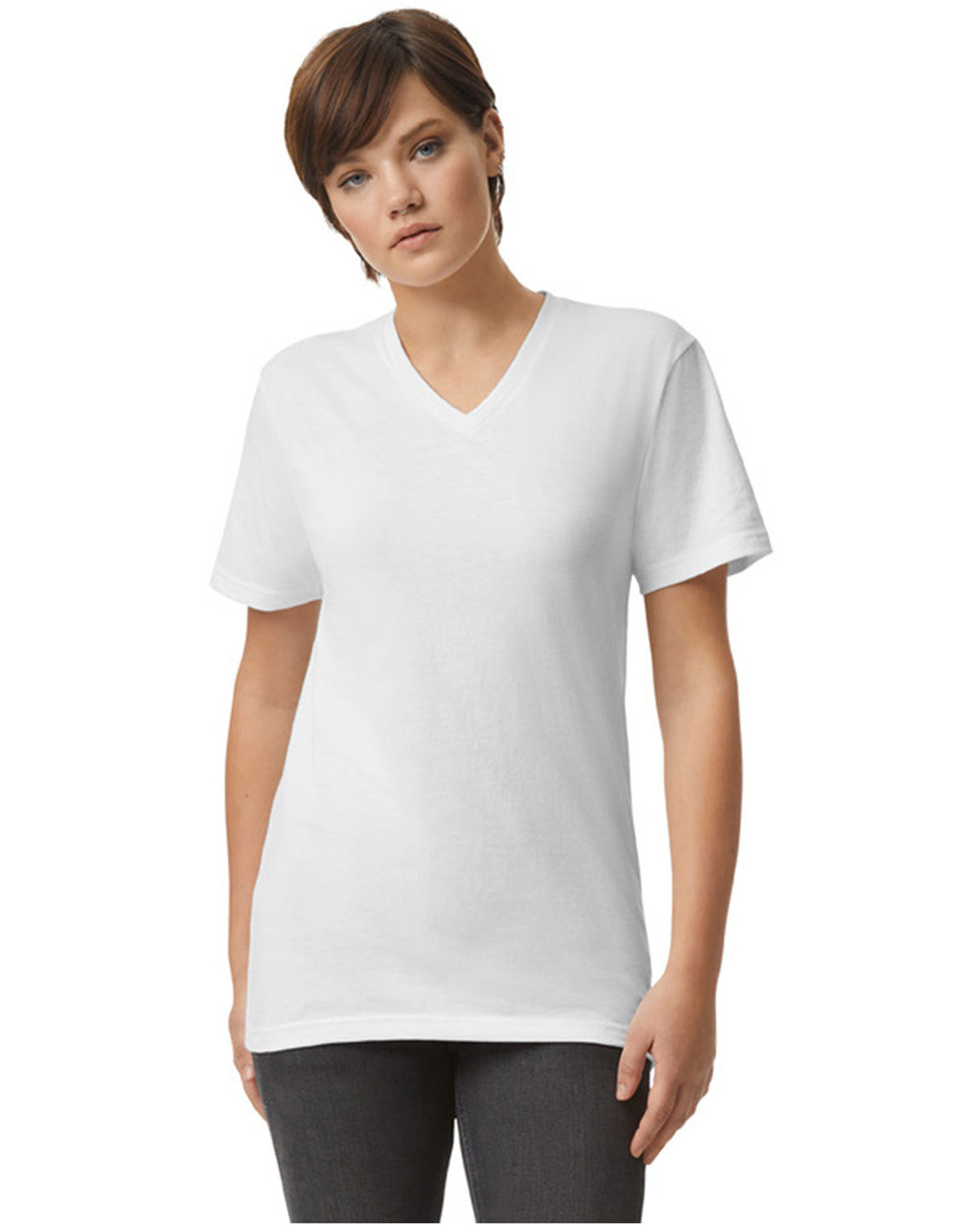 [AB] American Apparel Unisex CVC V-Neck T-Shirt