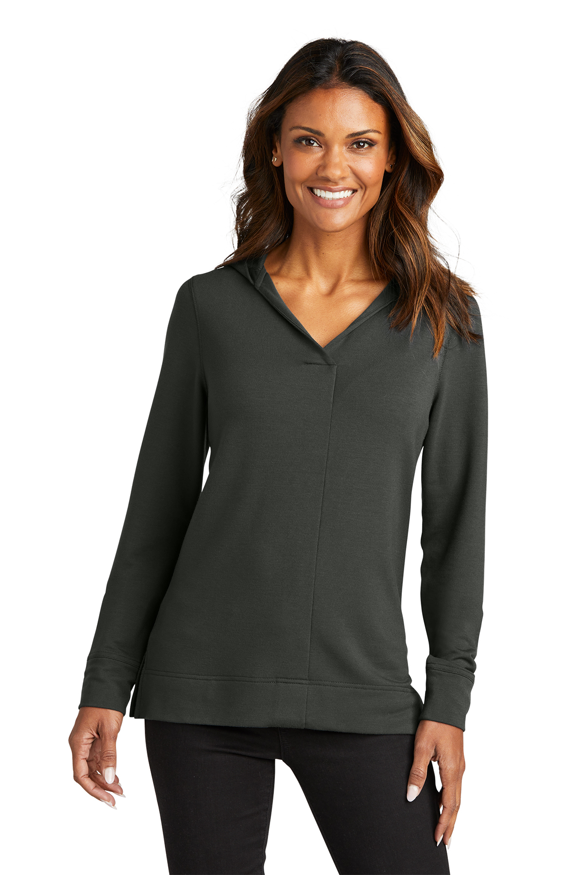 Port AuthorityÂ® Ladies Microterry Pullover Hoodie