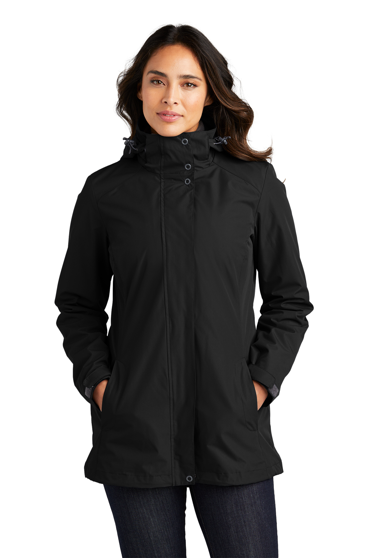 Port Authority Ladies Smooth Fleece Hooded Jacket