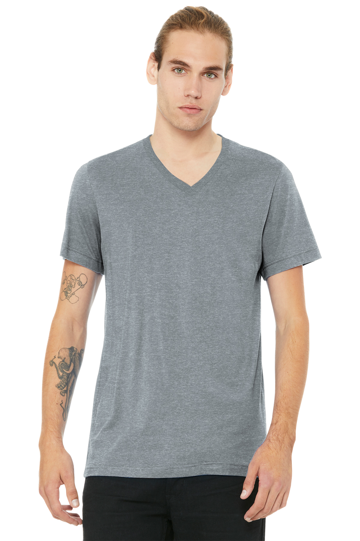 BELLA+CANVAS® Unisex Heather CVC V-Neck Tee