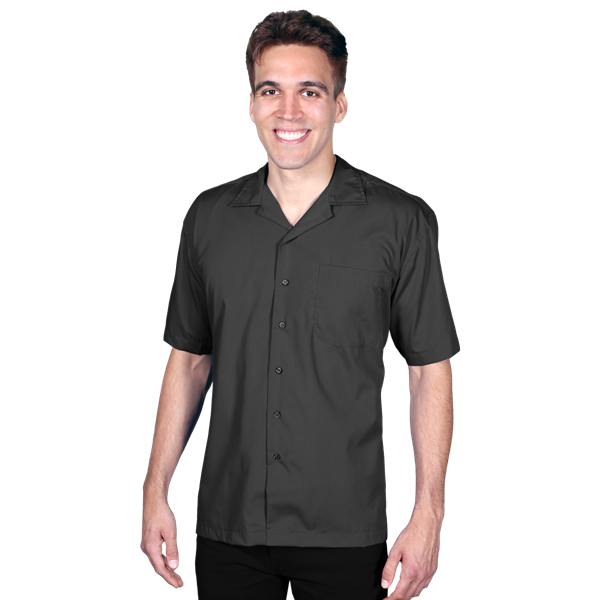 [BG] Men's Solid Poplin Camp Shirt