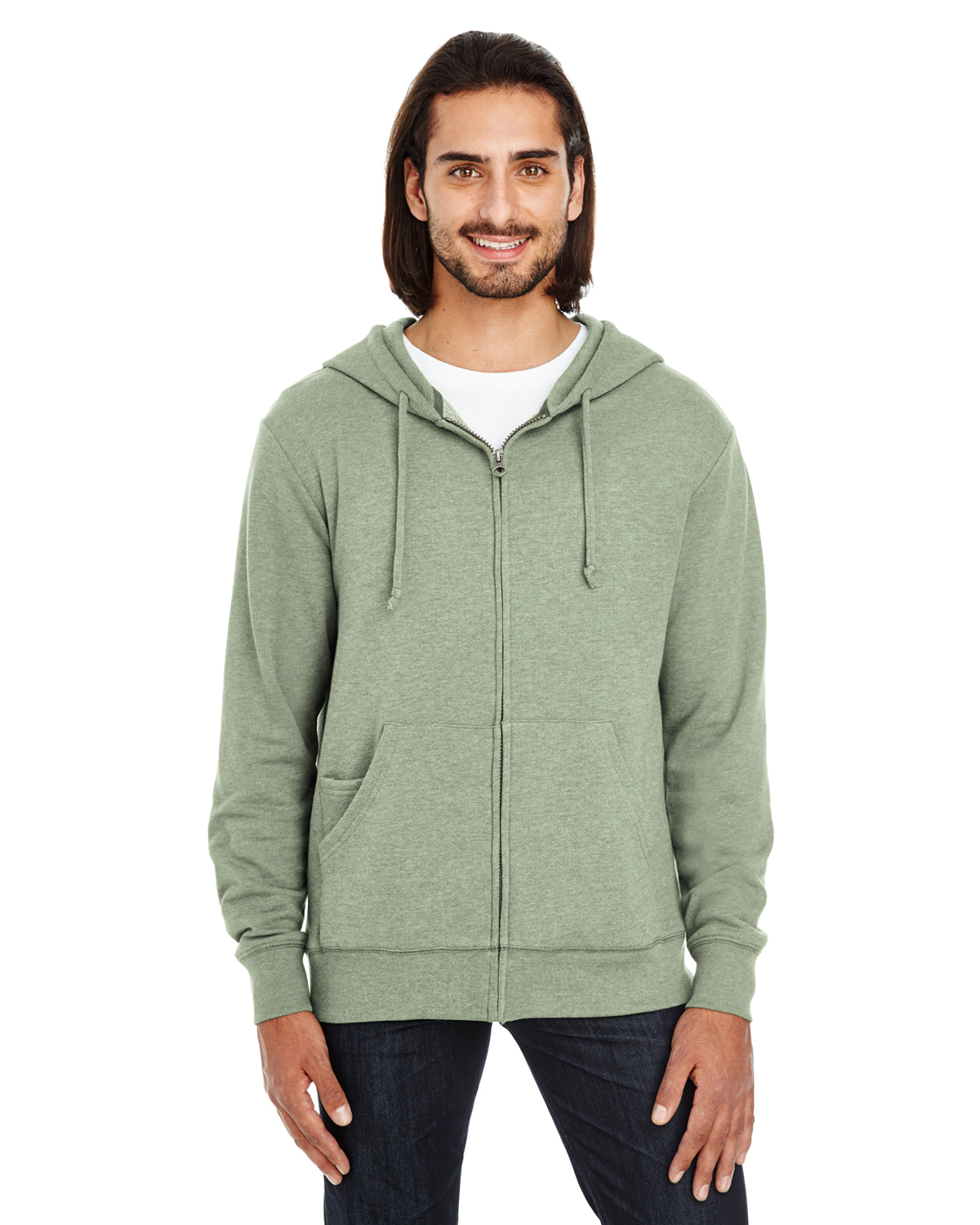 321Z Hanes Youth 7.8 oz. EcoSmartÂ® 50/50 Full-Zip Hood