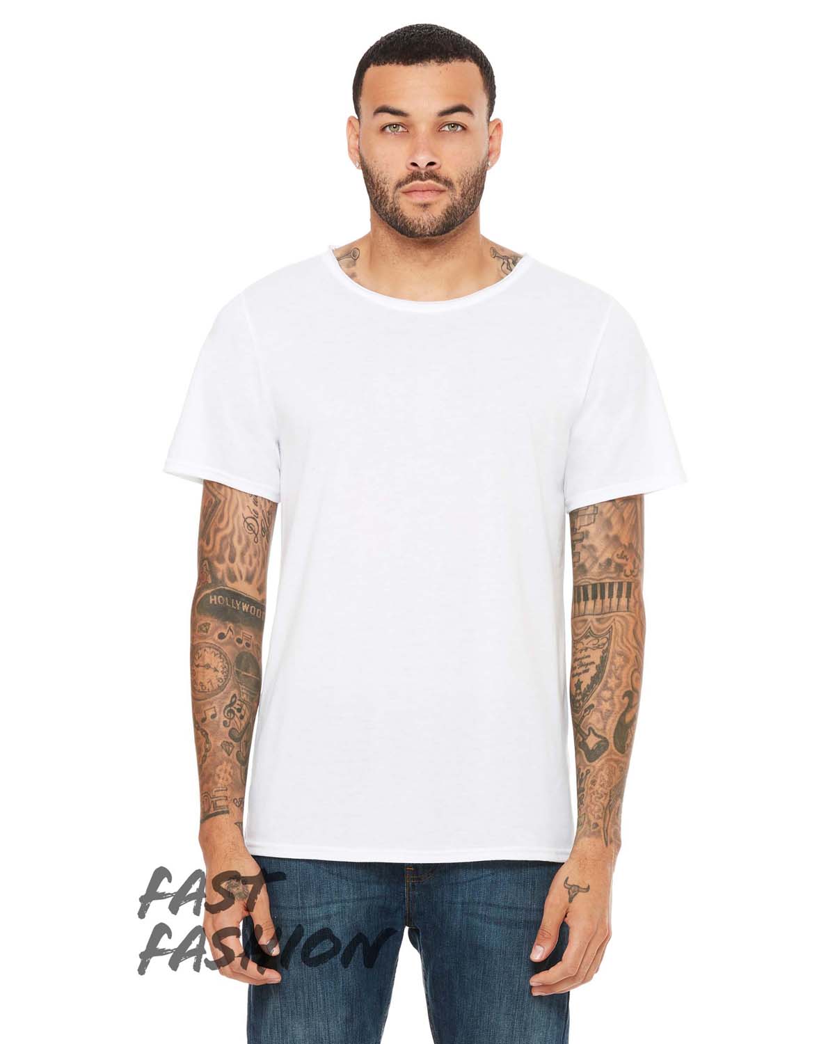 Bella + Canvas Fast Fashion Unisex Triblend Raw Neck T-Shirt