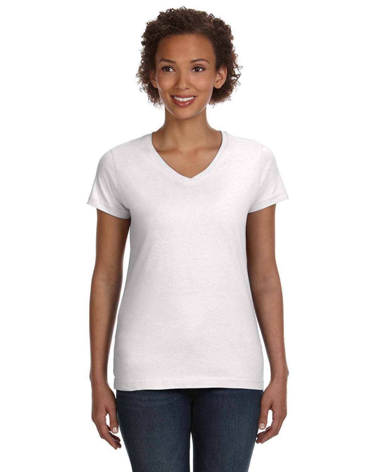 [AB] LAT Ladies' V-Neck Fine Jersey T-Shirt