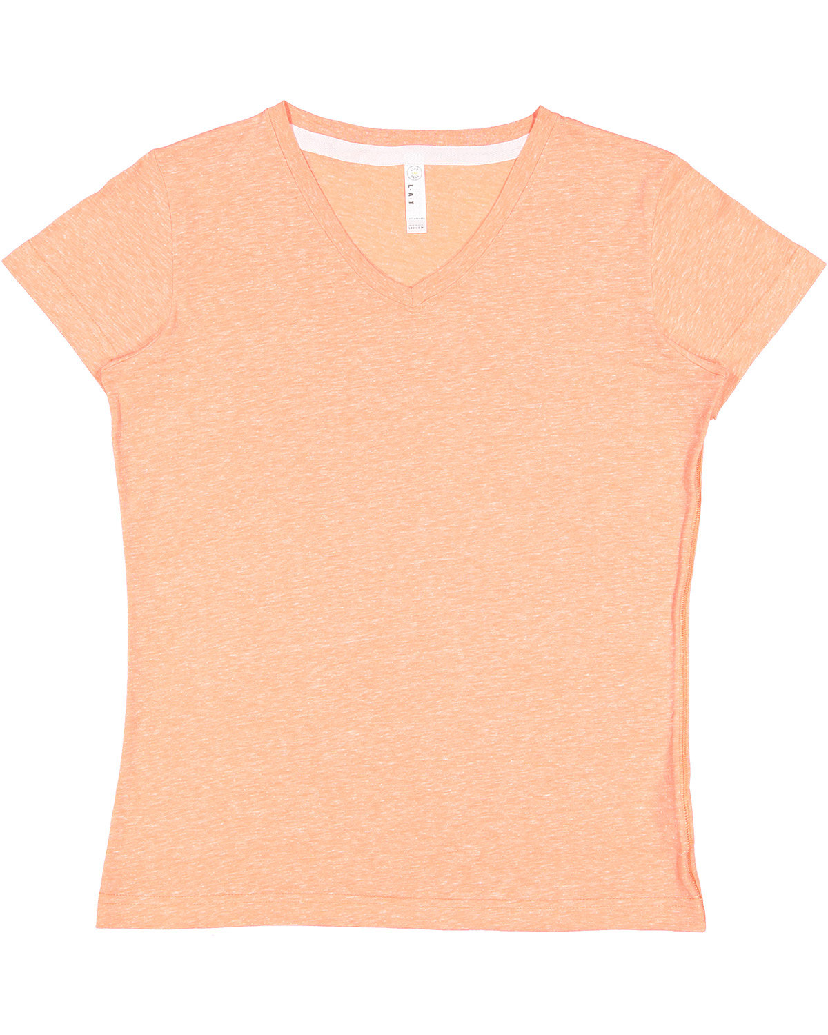 [AB] LAT Ladies' V-Neck Harborside Melange Jersey T-Shirt