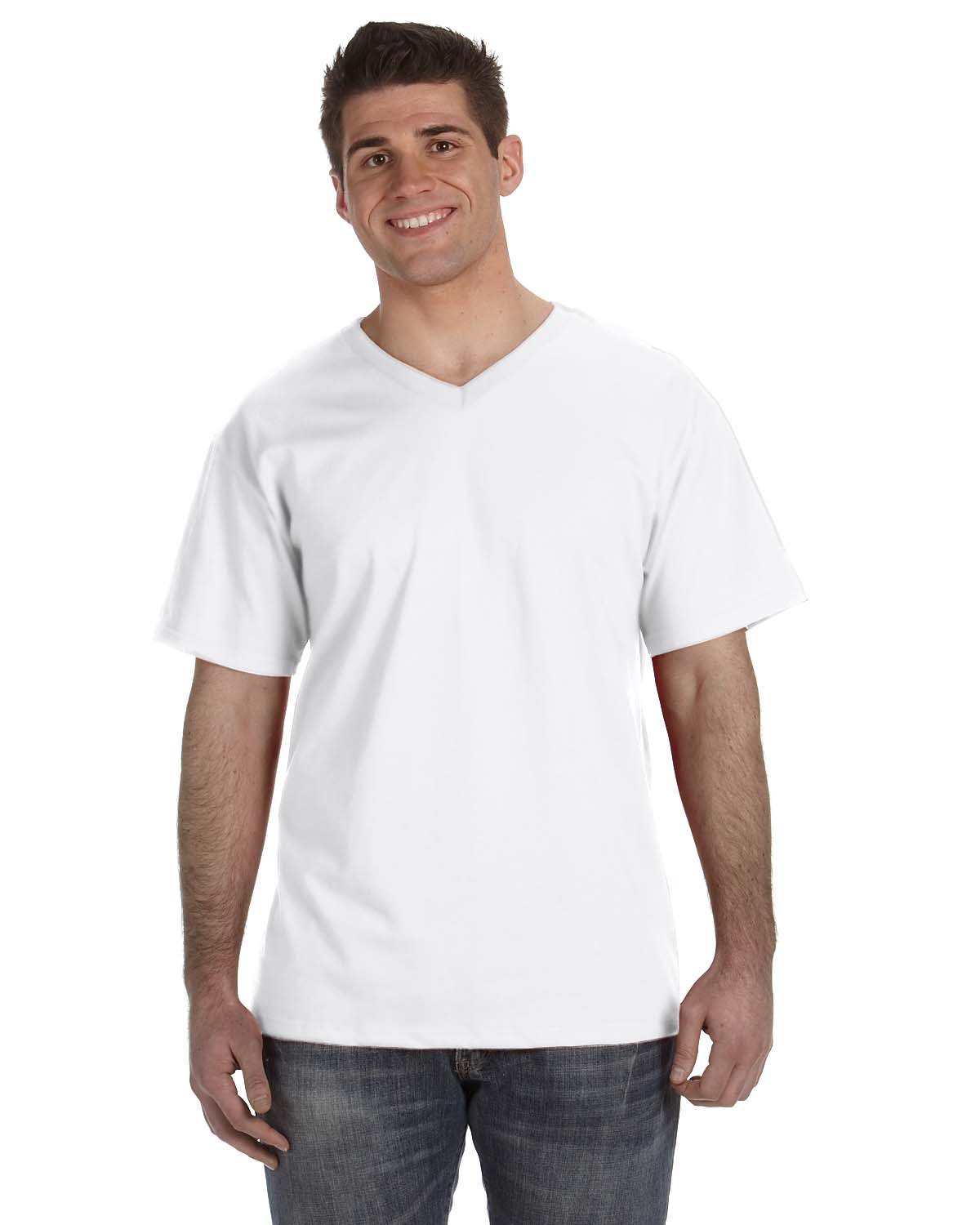 [AB] Fruit of the Loom Adult HD Cotton™ V-Neck T-Shirt