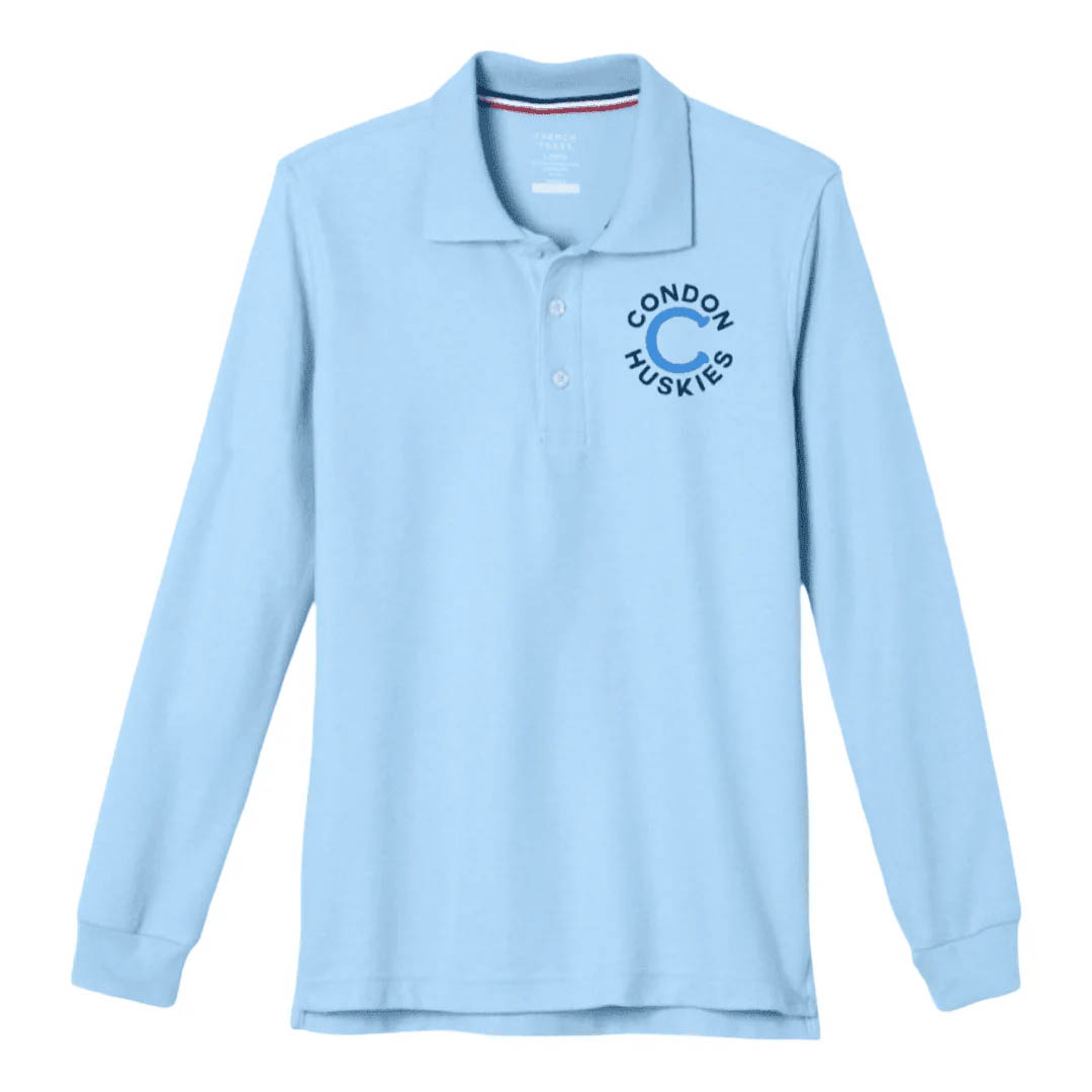 Condon Huskies School  Adult Long Sleeve Polo
