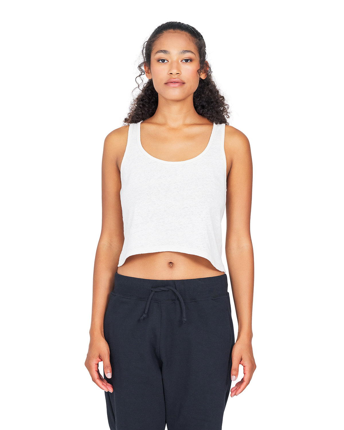 [AB] US Blanks Ladies' USA Made Hemp Blend Crop Tank Top