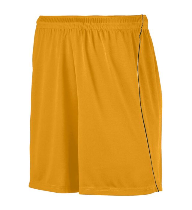 YOUTH WICKING SOCCER SHORTS WITH PIPING