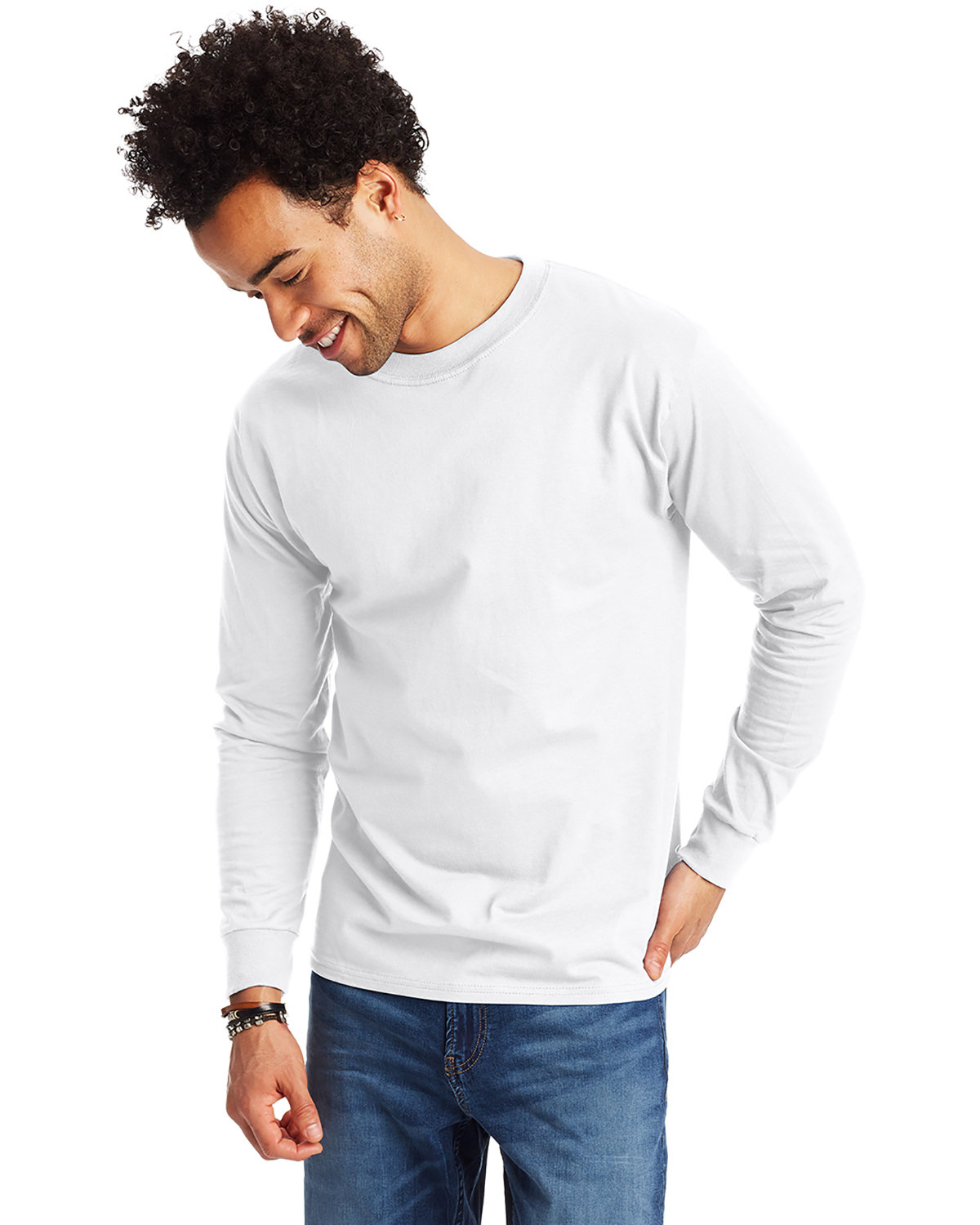 5186 Hanes Adult 6.1 oz. Long-Sleeve Beefy-TÂ®