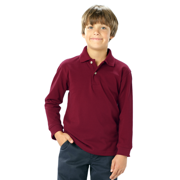 [BG] Youth Superblend L/S Pique Polo