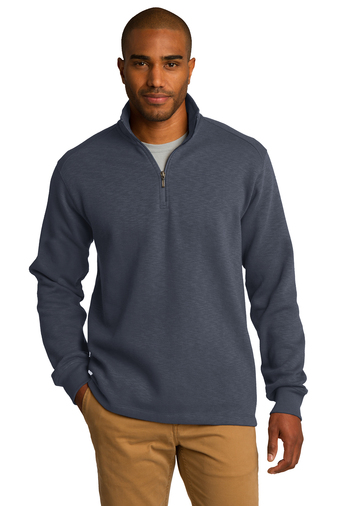 Port Authority® Slub Fleece 1/4-Zip Pullover