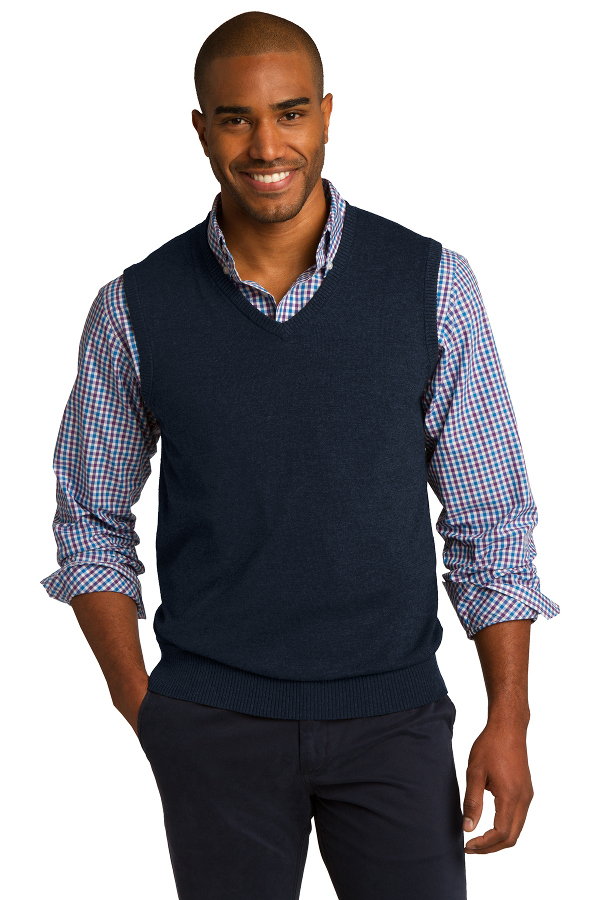 Harriton Men's Pilbloc™ V-Neck Sweater Vest