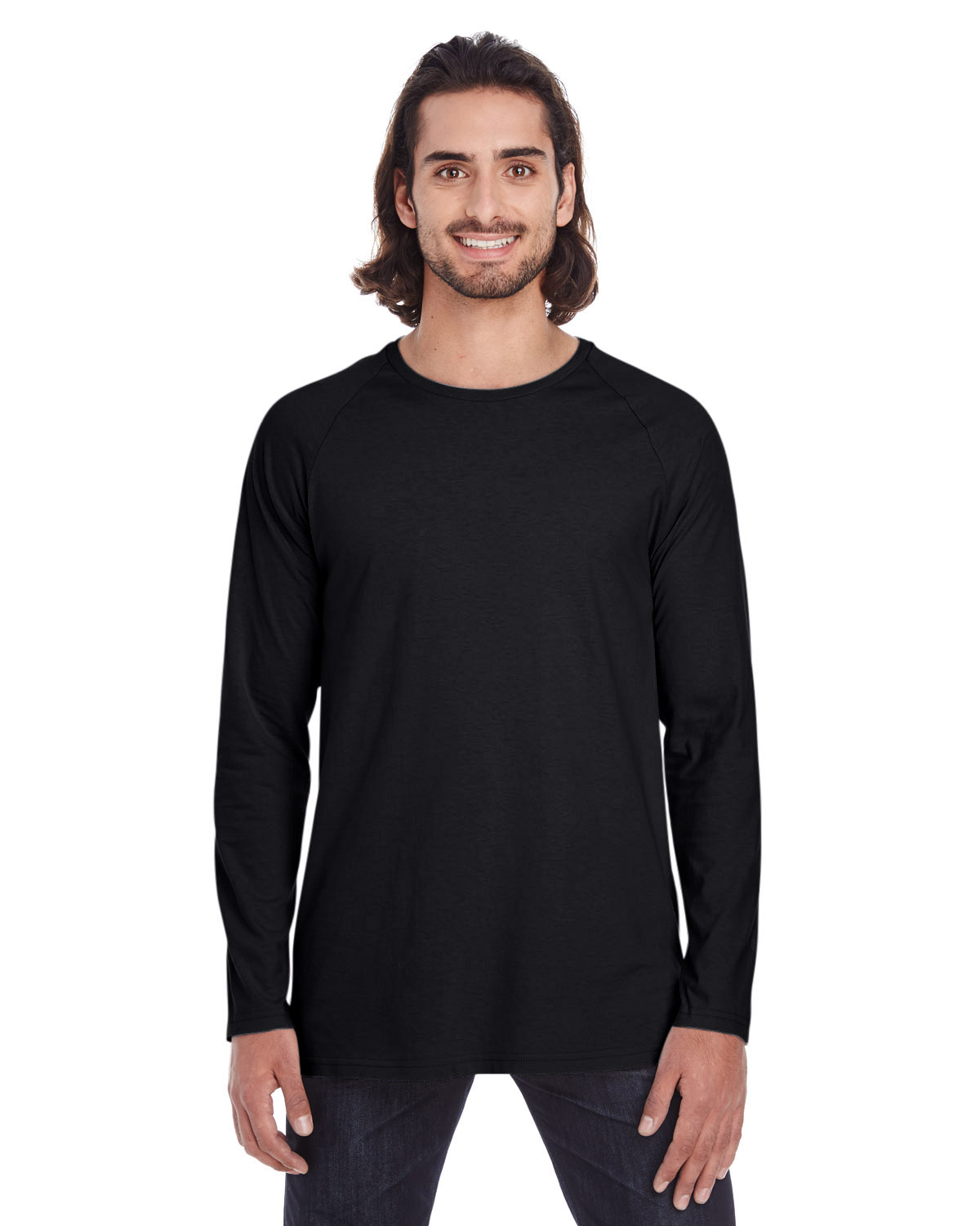 5628 Anvil Adult Lightweight Long & Lean Raglan Long-Sleeve T-Shirt