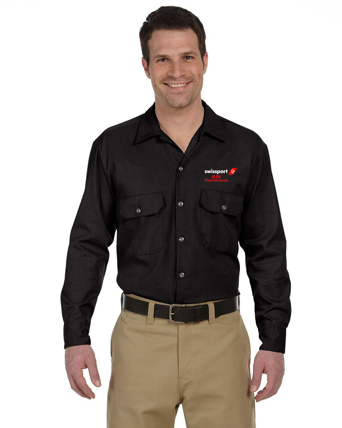 574 Swissport Dickies Unisex Long-Sleeve Work Shirt
