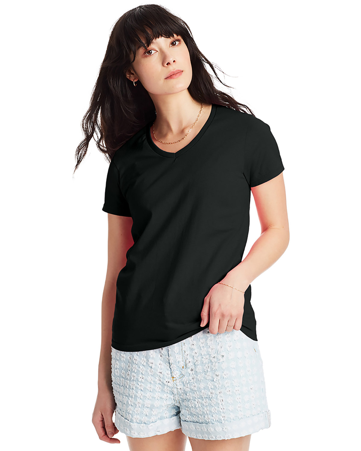 [AB] Hanes Ladies' Essential-T V-Neck T-Shirt