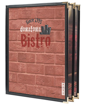 6 View 8.5X11 Book Style Cafe Menu Cover