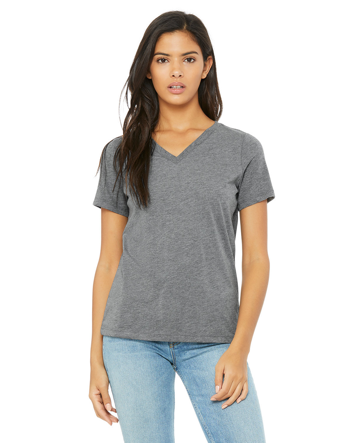 [AB] Bella + Canvas Ladies' Relaxed Triblend V-Neck T-Shirt