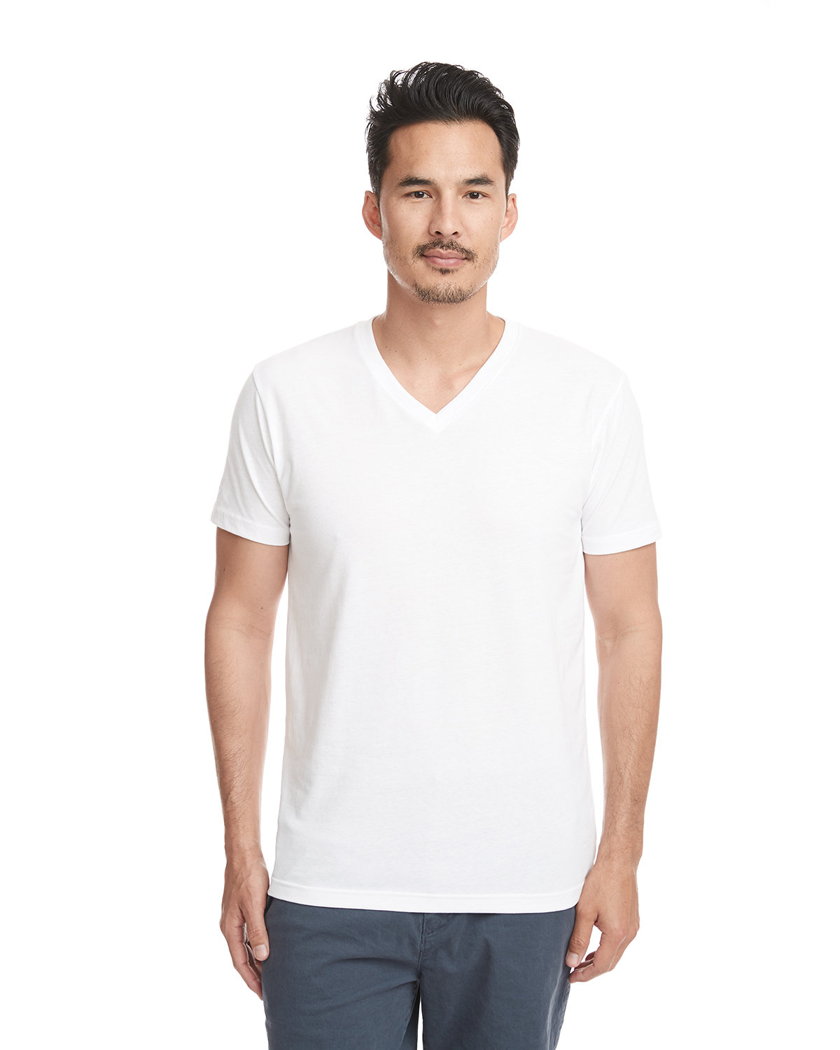 [AB] Next Level Apparel Men's Sueded V-Neck T-Shirt