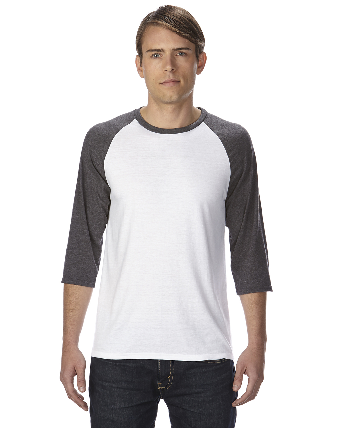 6755 Anvil Adult Triblend 3/4-Sleeve Raglan T-Shirt