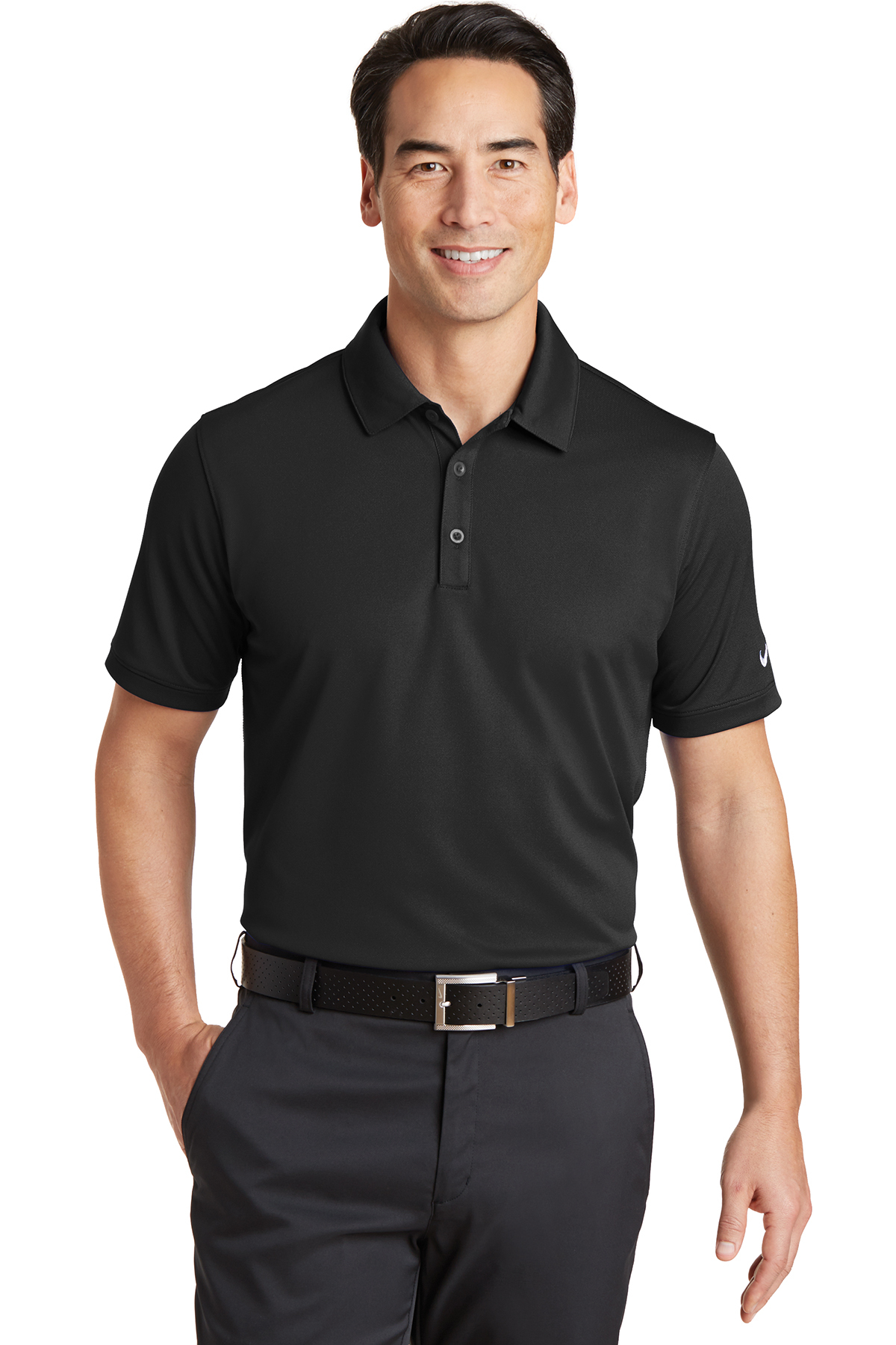 746099 Nike Dri-FIT Solid Icon Pique Modern Fit Polo