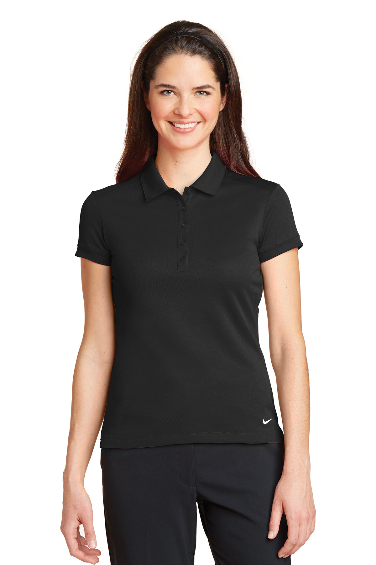 746100 Nike Ladies Dri-FIT Solid Icon Pique Modern Fit Polo