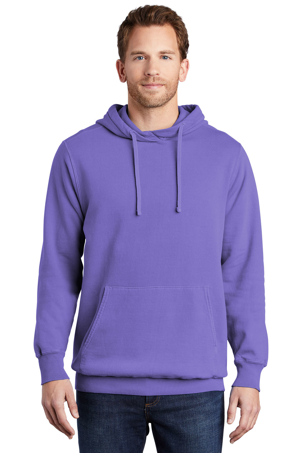 Port & CompanyÂ® Beach Washâ„¢ Garment-Dyed Pullover Hooded Sweatshirt