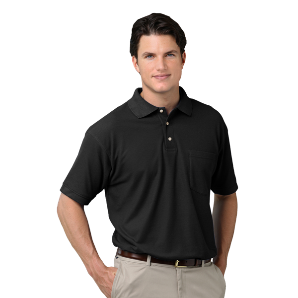 [BG] Men's Teflon Pique Polo with Pocket