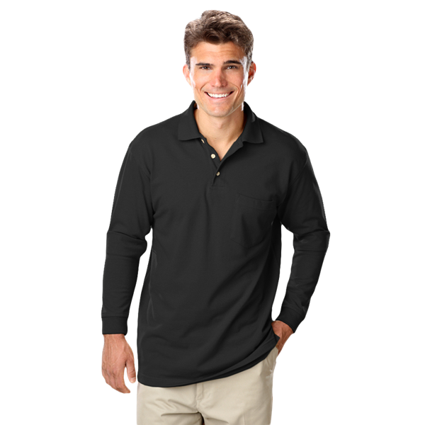 [BG] Adult Superblend L/S Pocketed Polo