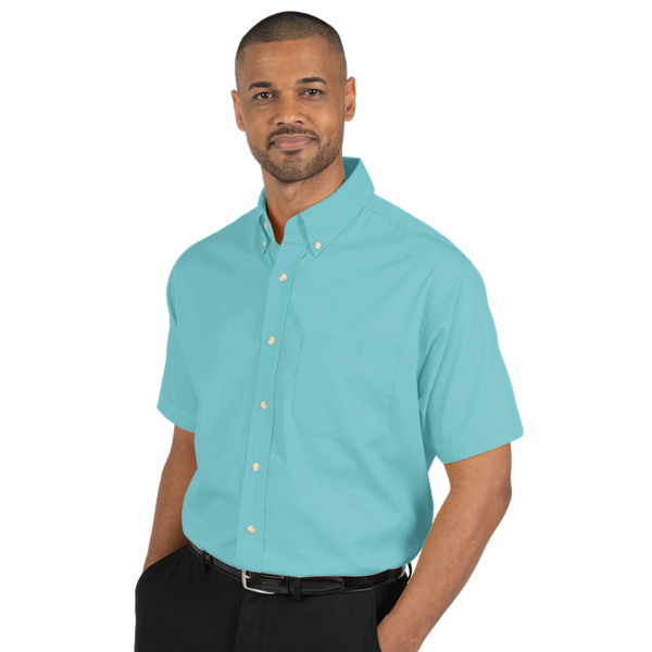 [BG] Men's S/S Superblend Poplin Shirt with Bone Buttons