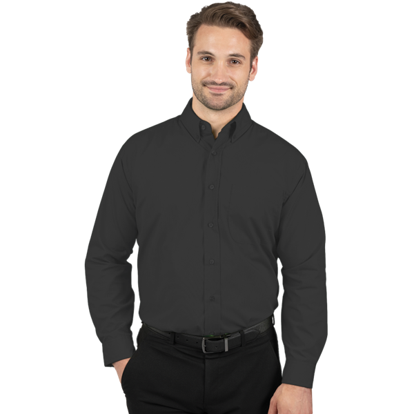 [BG] Men's L/S Superblend Poplin Shirt with Matching Buttons