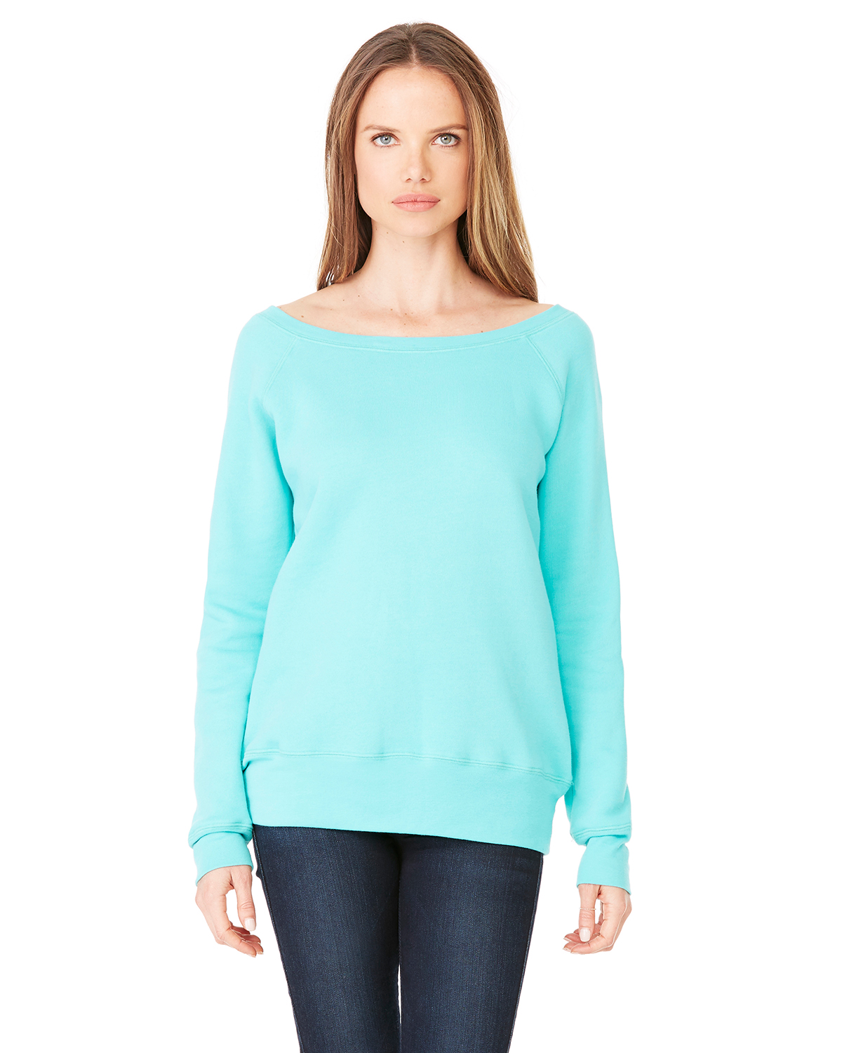 Bella + Canvas Ladies\' Sponge Fleece Wide Neck Sweatshirt