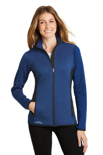 EB239 Eddie BauerÂ® Ladies Full-Zip Heather Stretch Fleece Jacket