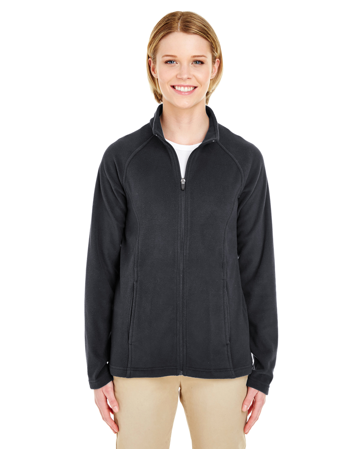 UltraClub Ladies' Cool & Dry Full-Zip Microfleece