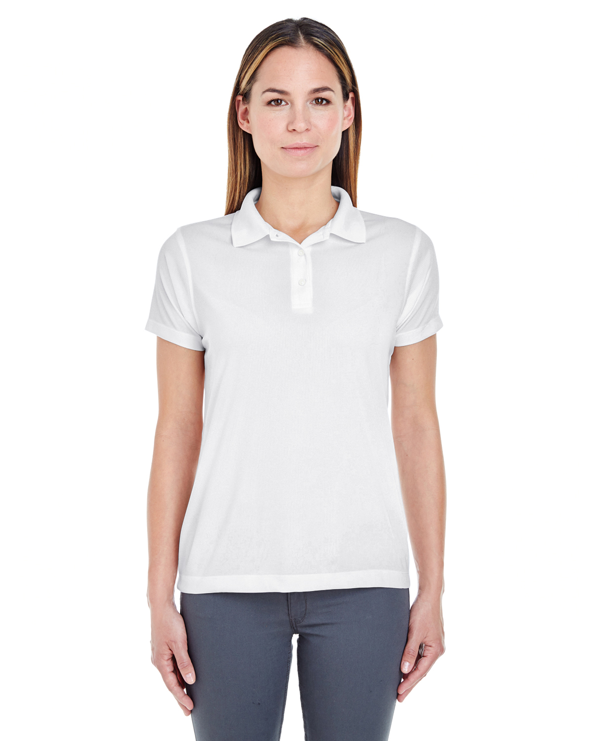 UltraClub Ladies\' Cool & Dry Jacquard Performance Polo