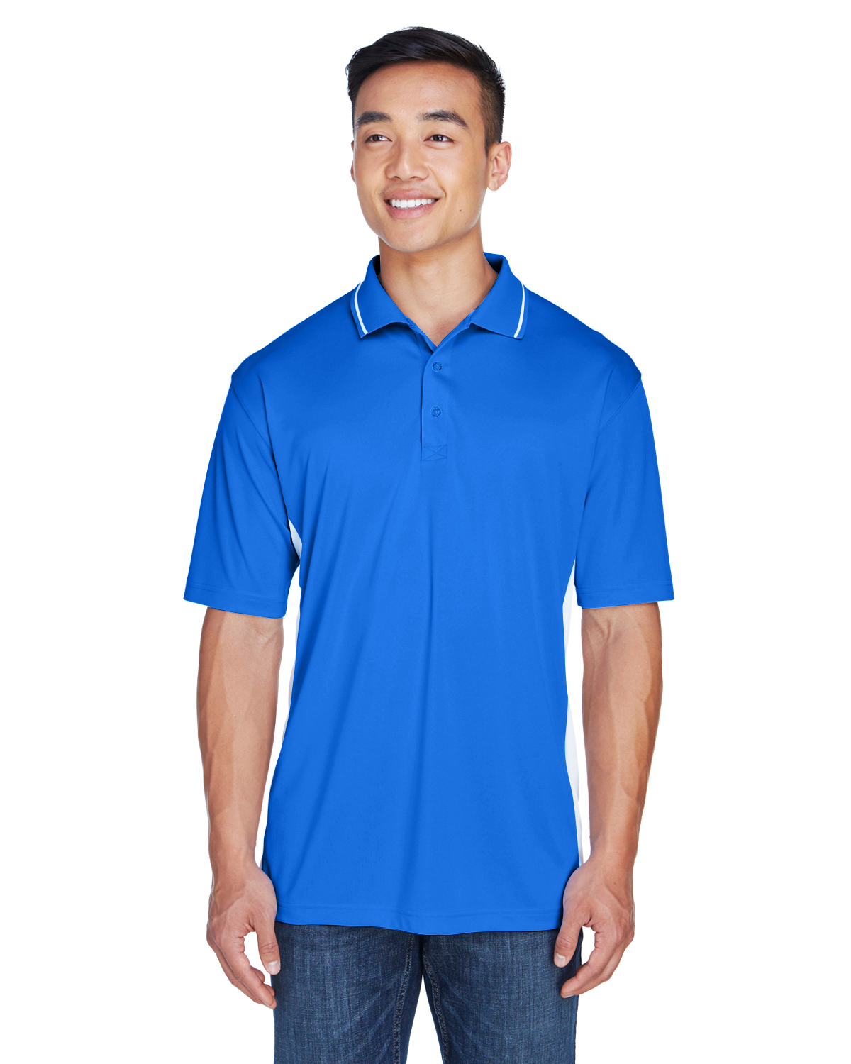 8406  UltraClub Men\'s Cool & Dry Sport Two-Tone Polo