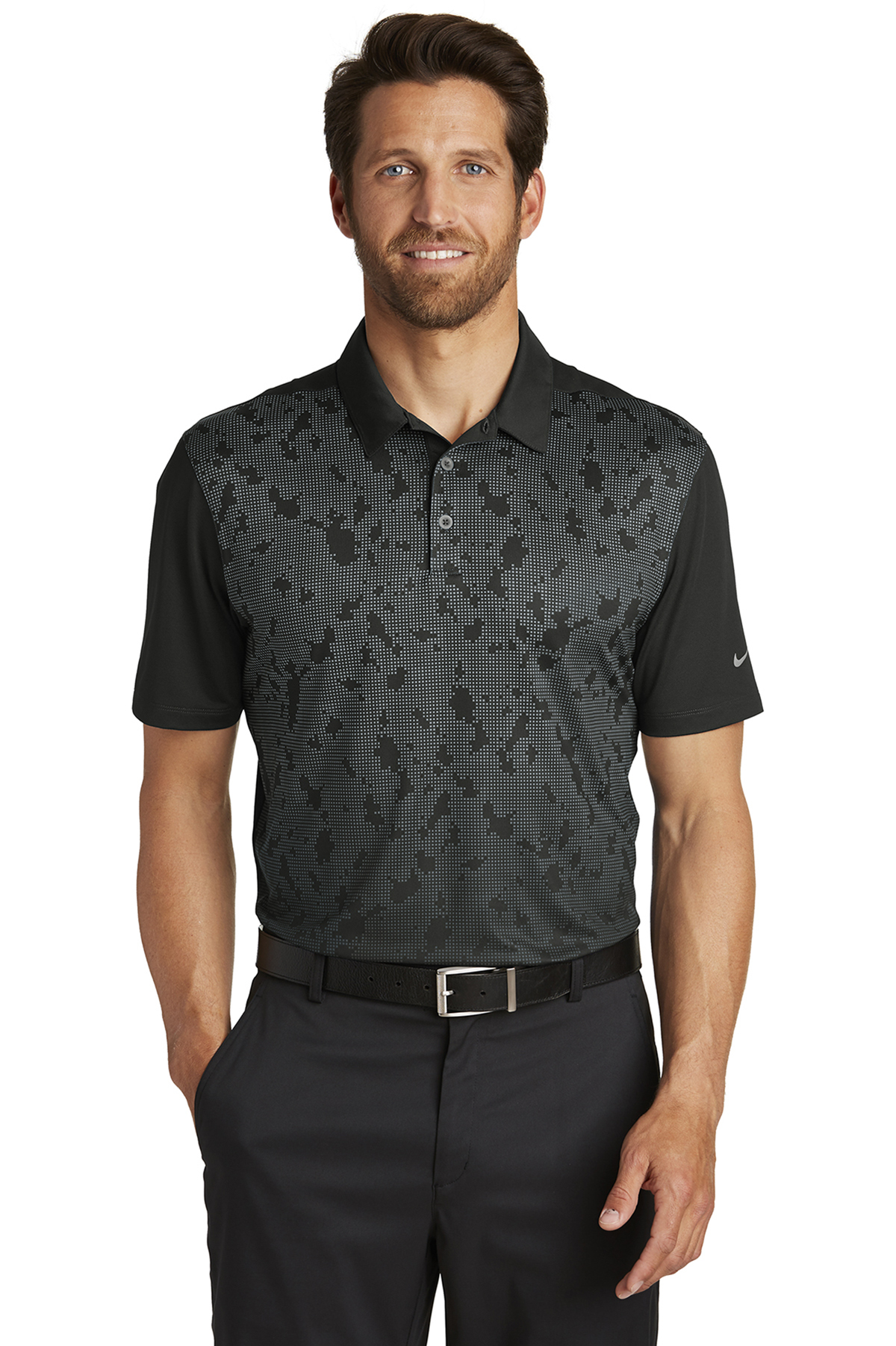 881658 Nike Dri-FIT Mobility Camo Polo