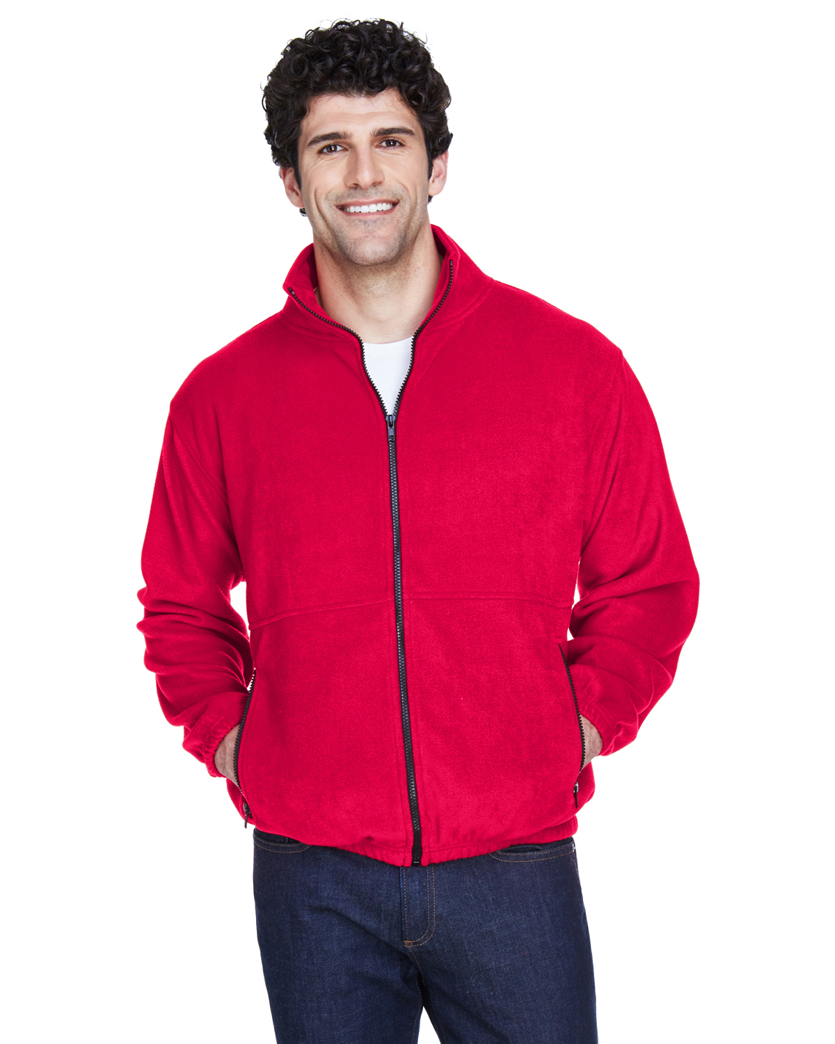 8485  UltraClub Men\'s Iceberg Fleece Full-Zip Jacket