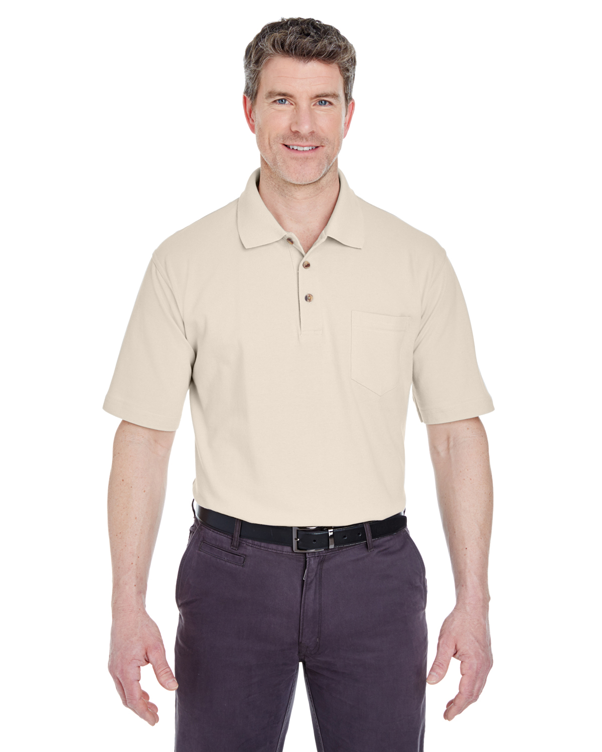 8534 UltraClub Adult Classic Piqué Polo with Pocket