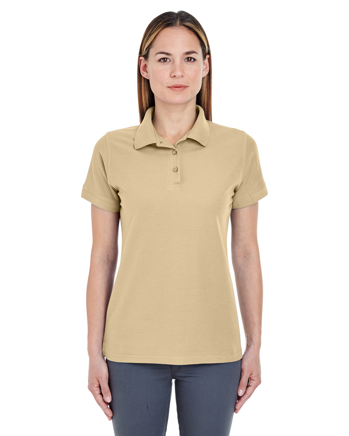 UltraClub Ladies\' Basic Blended PiquÃ© Polo