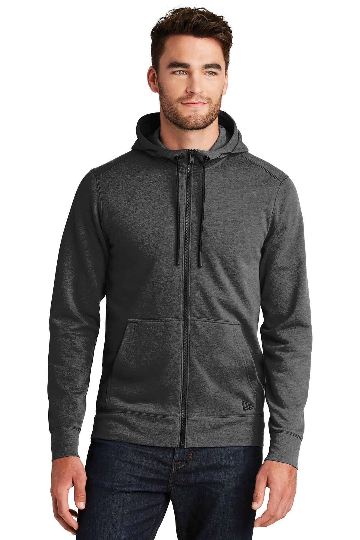 NEA511 New EraÂ® Tri-Blend Fleece Full-Zip Hoodie