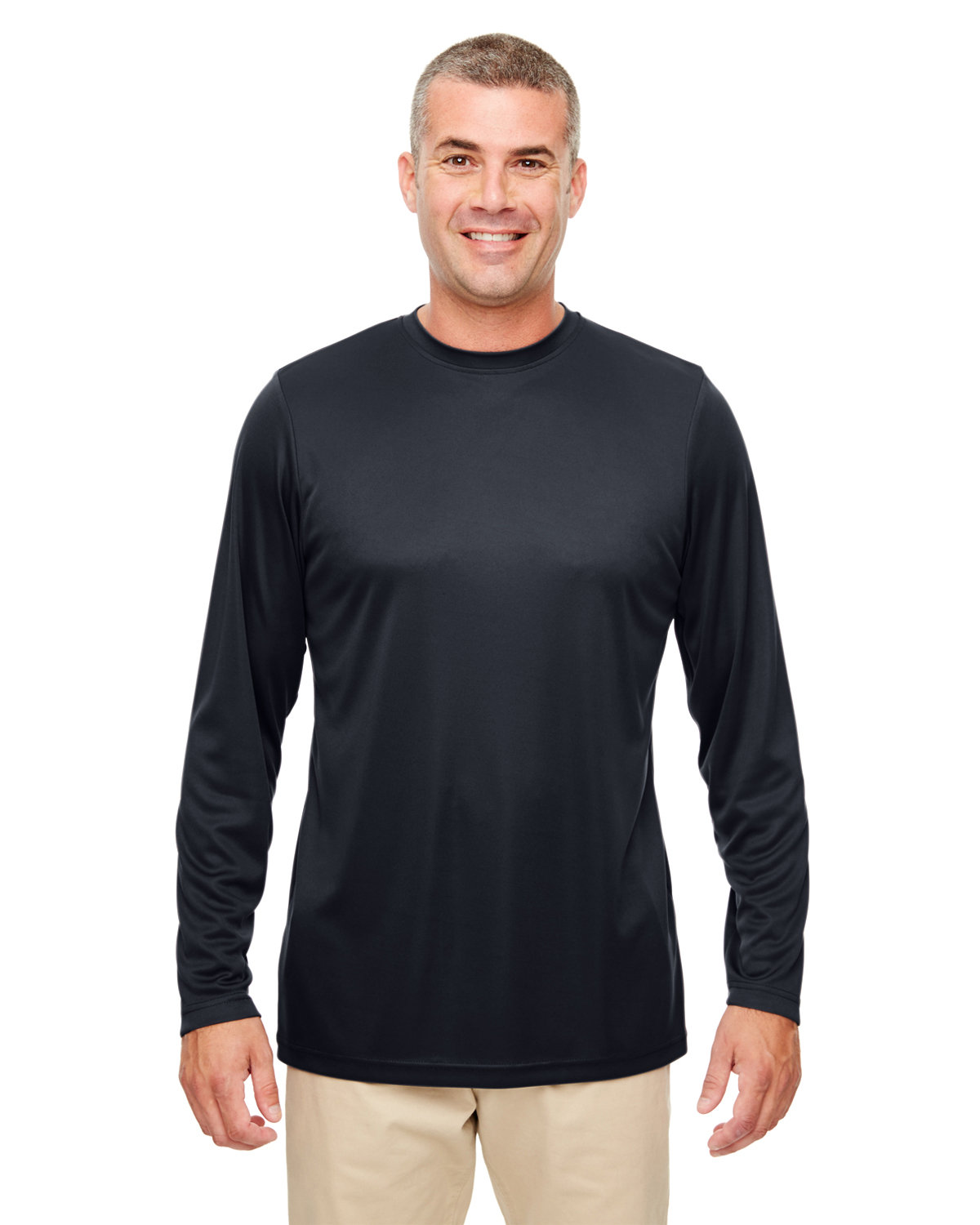 [AB] UltraClub Men's Cool & Dry Performance Long-Sleeve Top