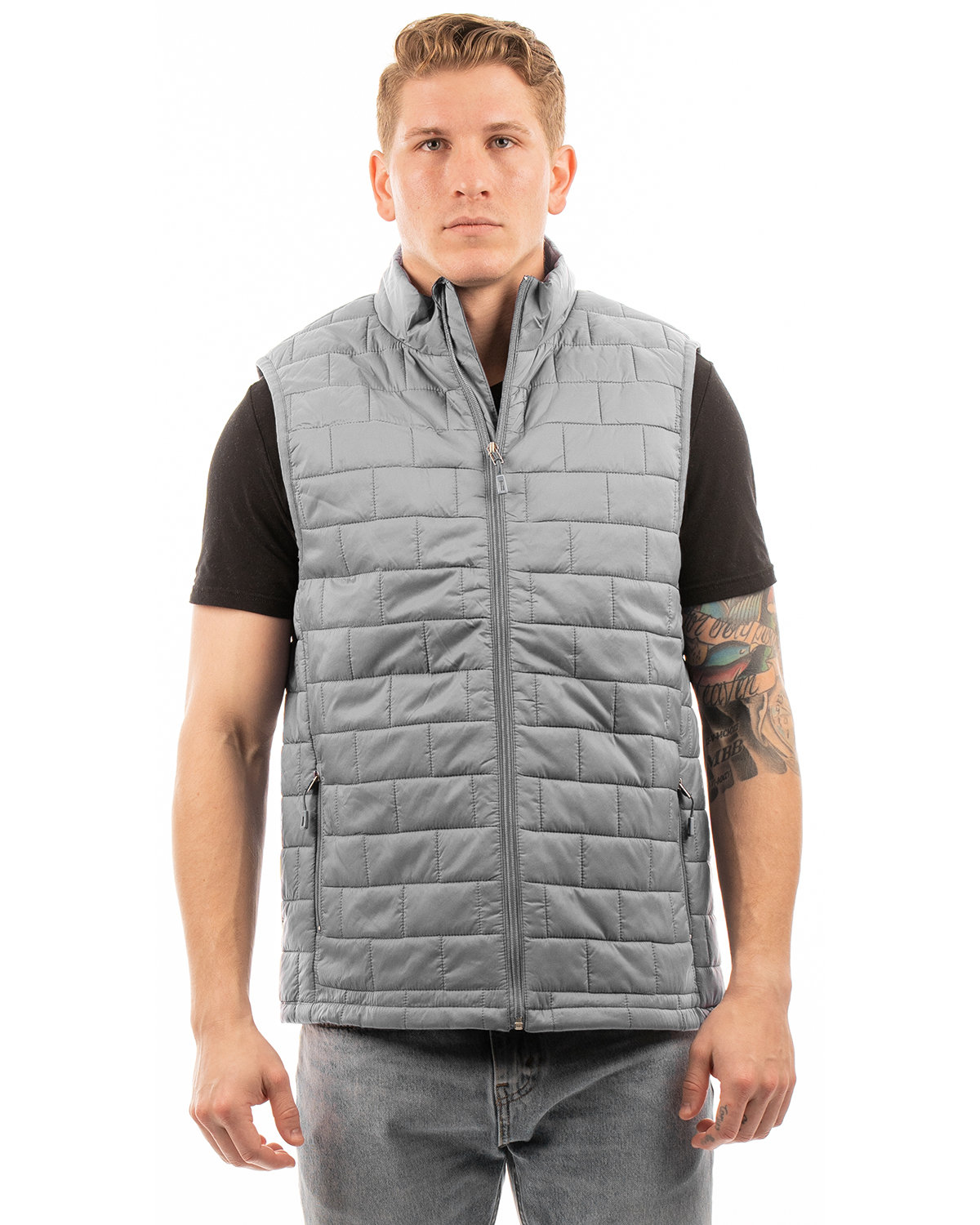 [AB] Burnside Adult Box Quilted Puffer Vest