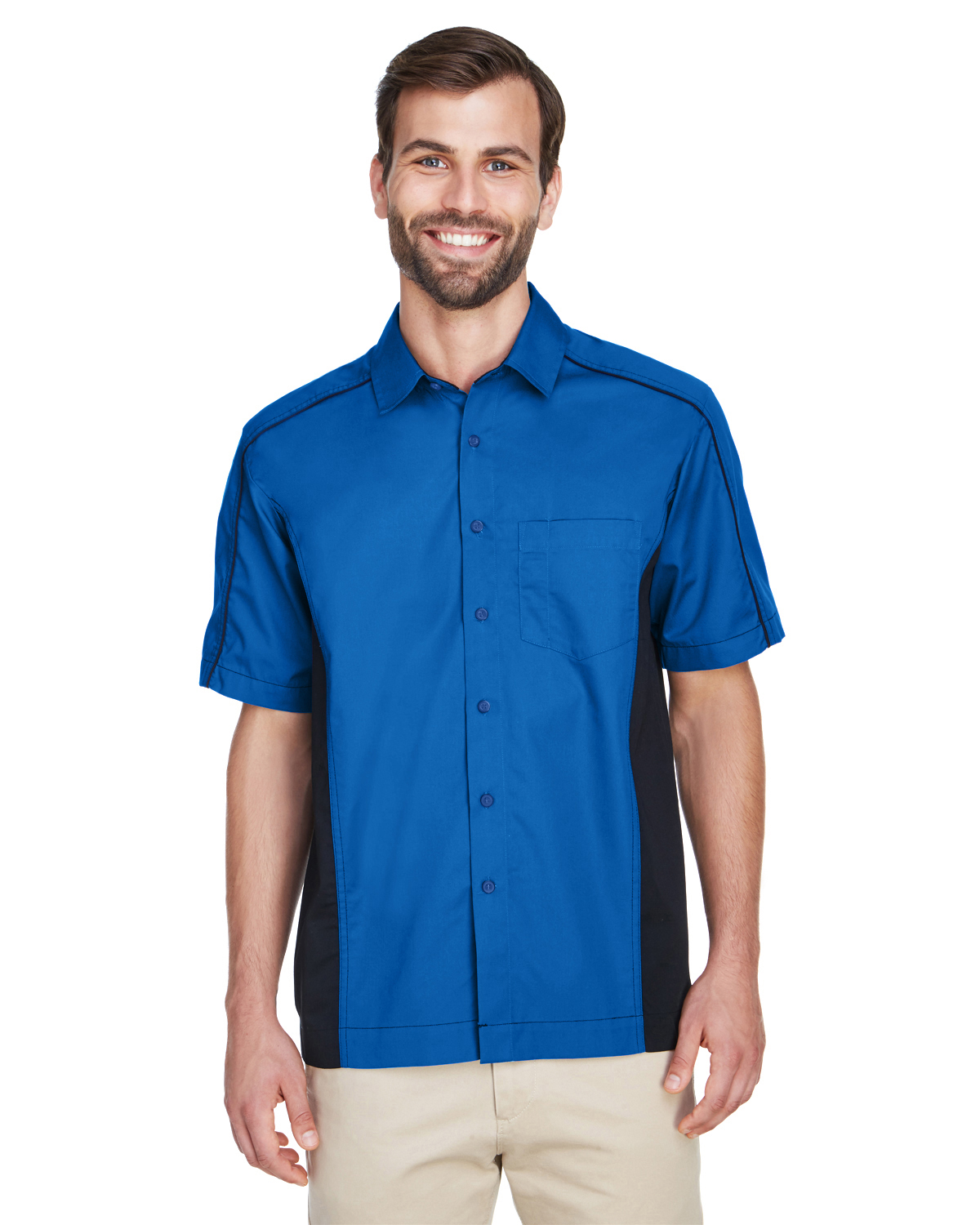 87042 Ash City - North End Men\'s Fuse Colorblock Twill Shirt